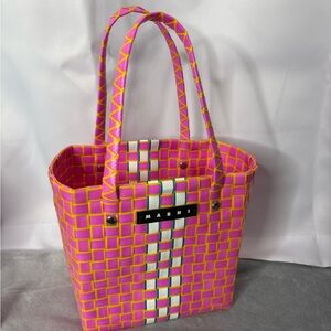 Marni Vibrant Pink and Orange Tote